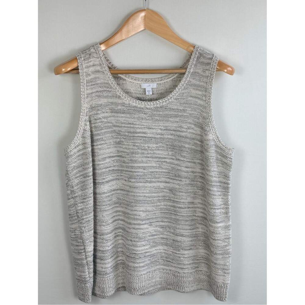 J.Jill Marled Open Knit Cardigan Tank Set XL Petite - Picture 4 of 10